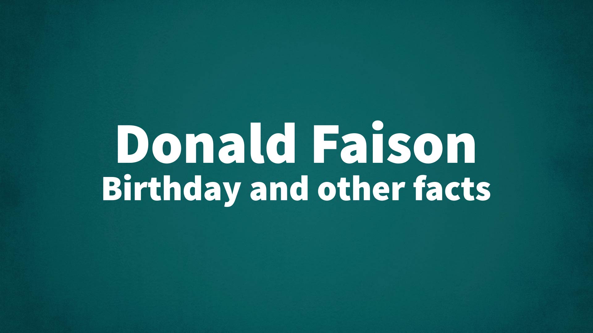 title image for Donald Faison birthday