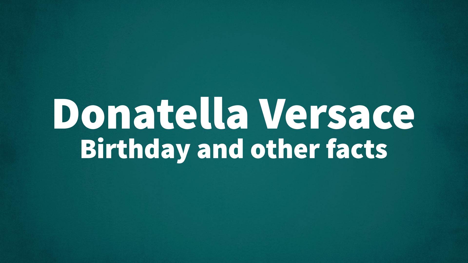 title image for Donatella Versace birthday