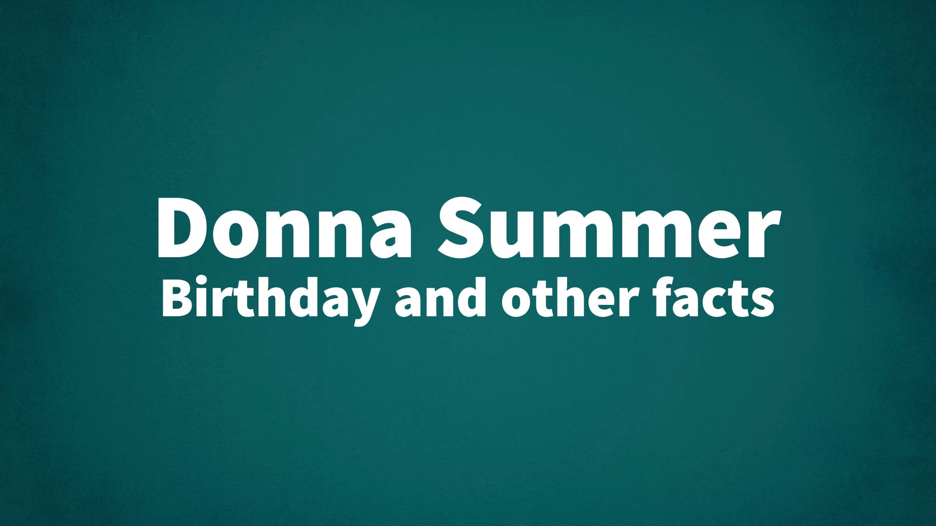title image for Donna Summer birthday