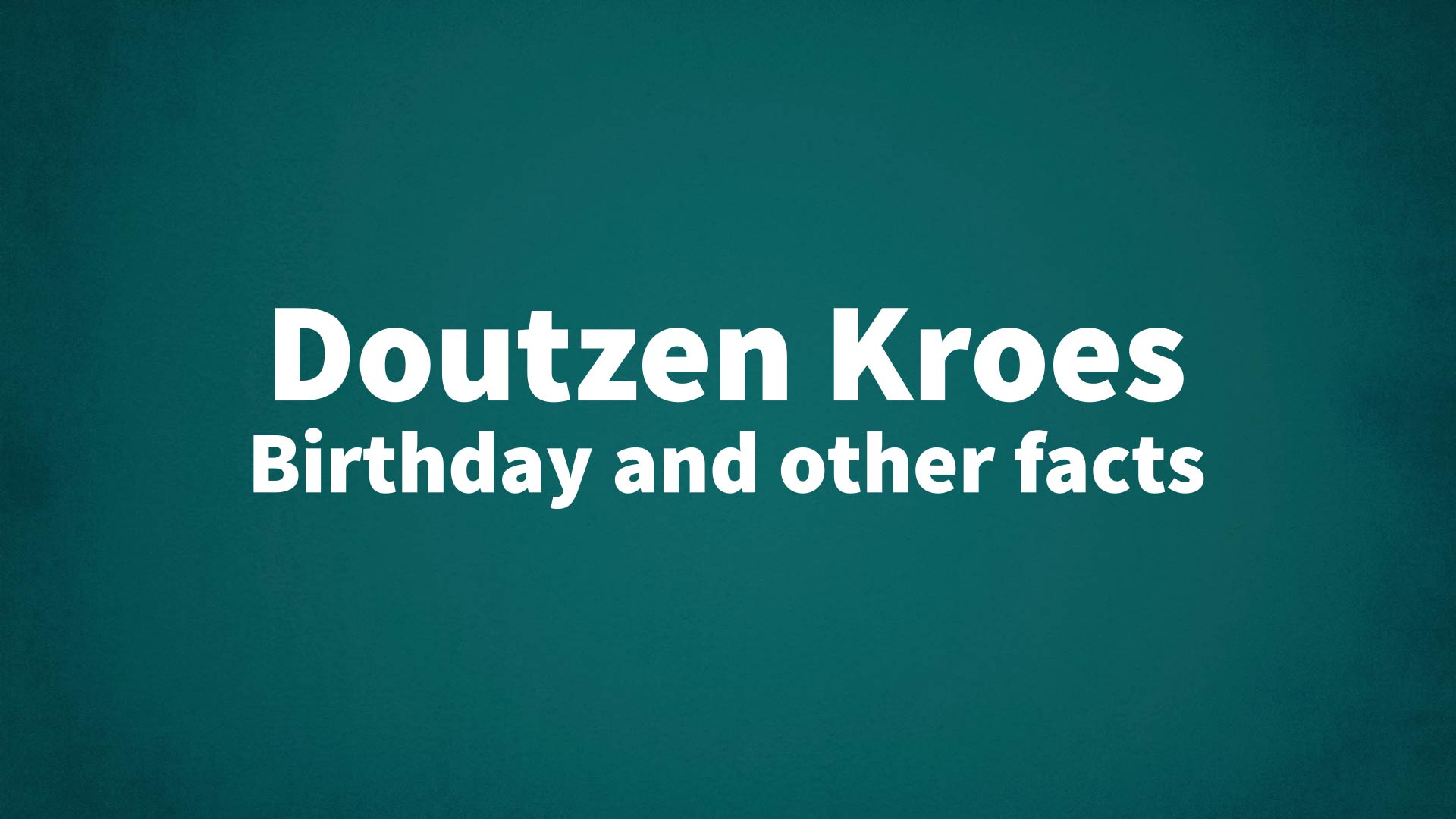 title image for Doutzen Kroes birthday
