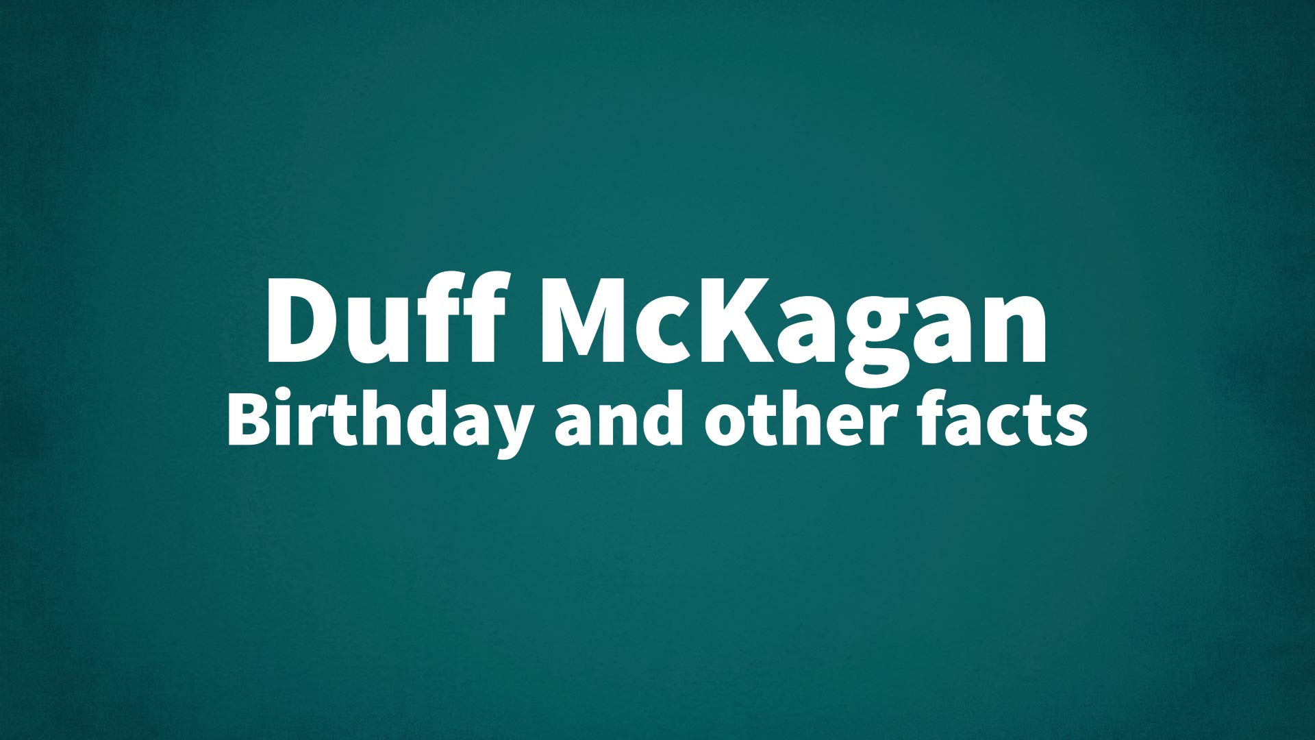 title image for Duff McKagan birthday