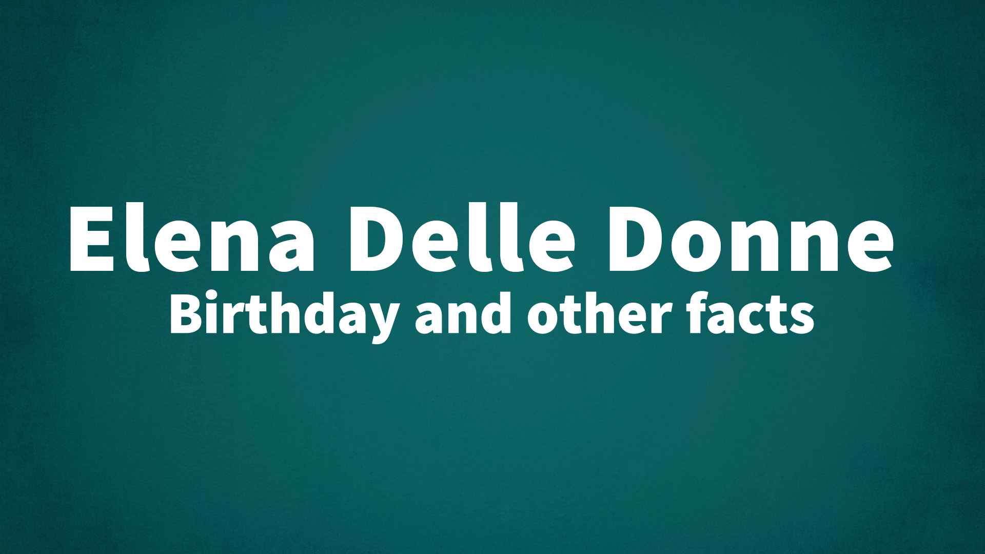 title image for Elena Delle Donne birthday