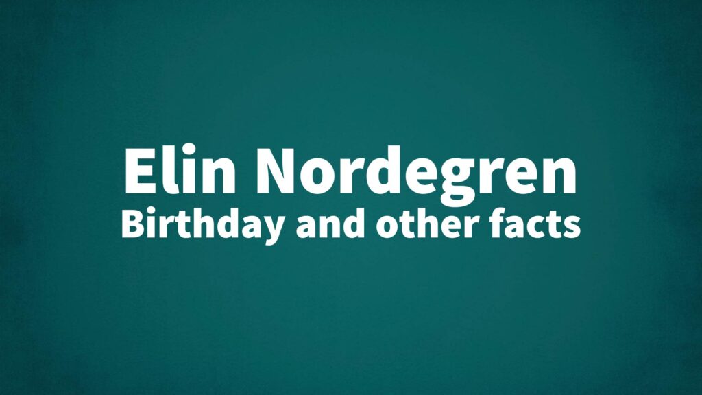 Elin-Nordegren - List Of National Days