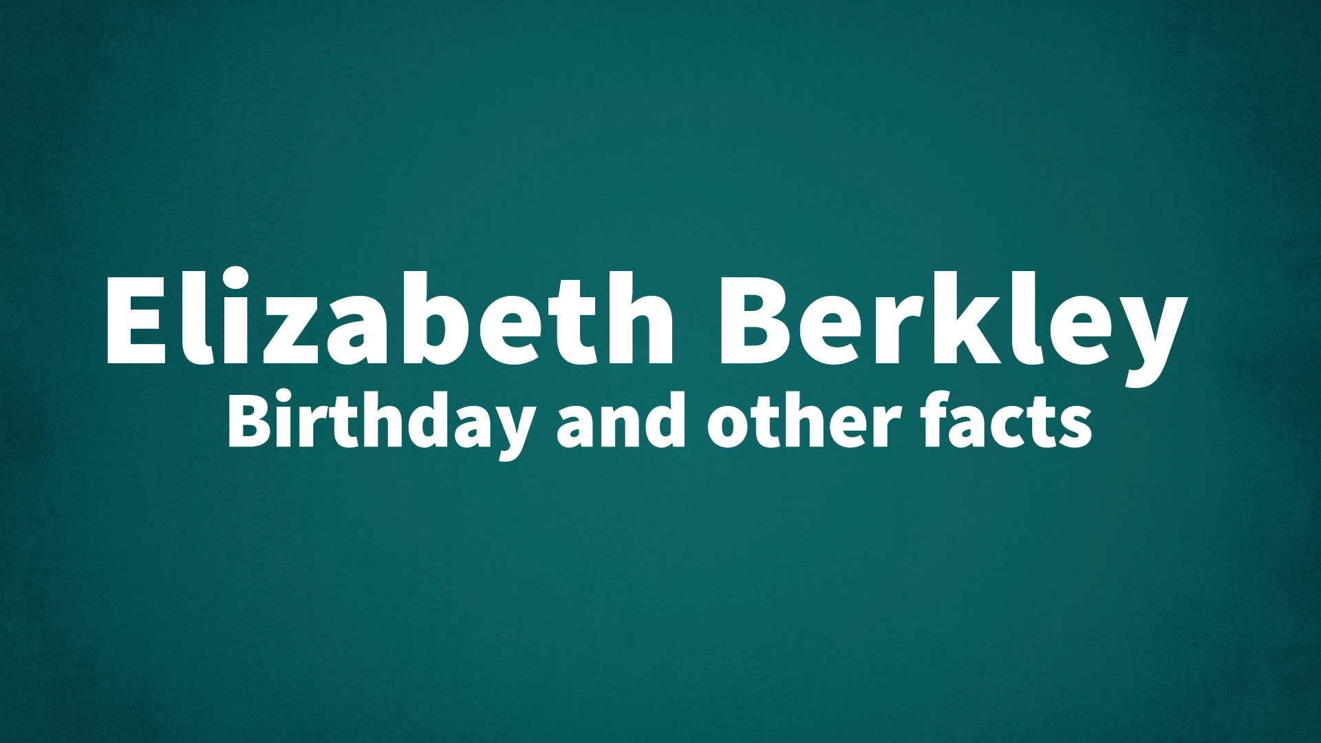 title image for Elizabeth Berkley birthday