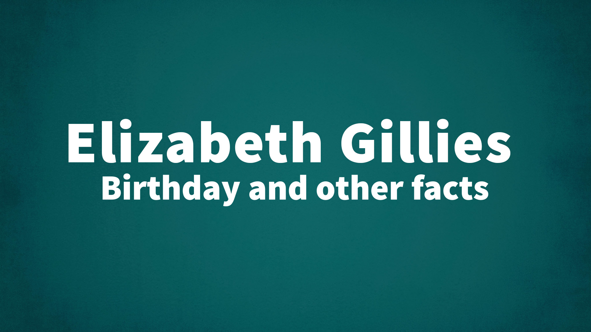 title image for Elizabeth Gillies birthday