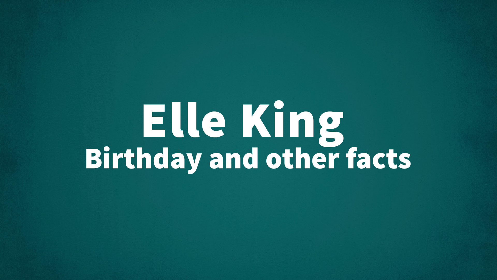title image for Elle King birthday