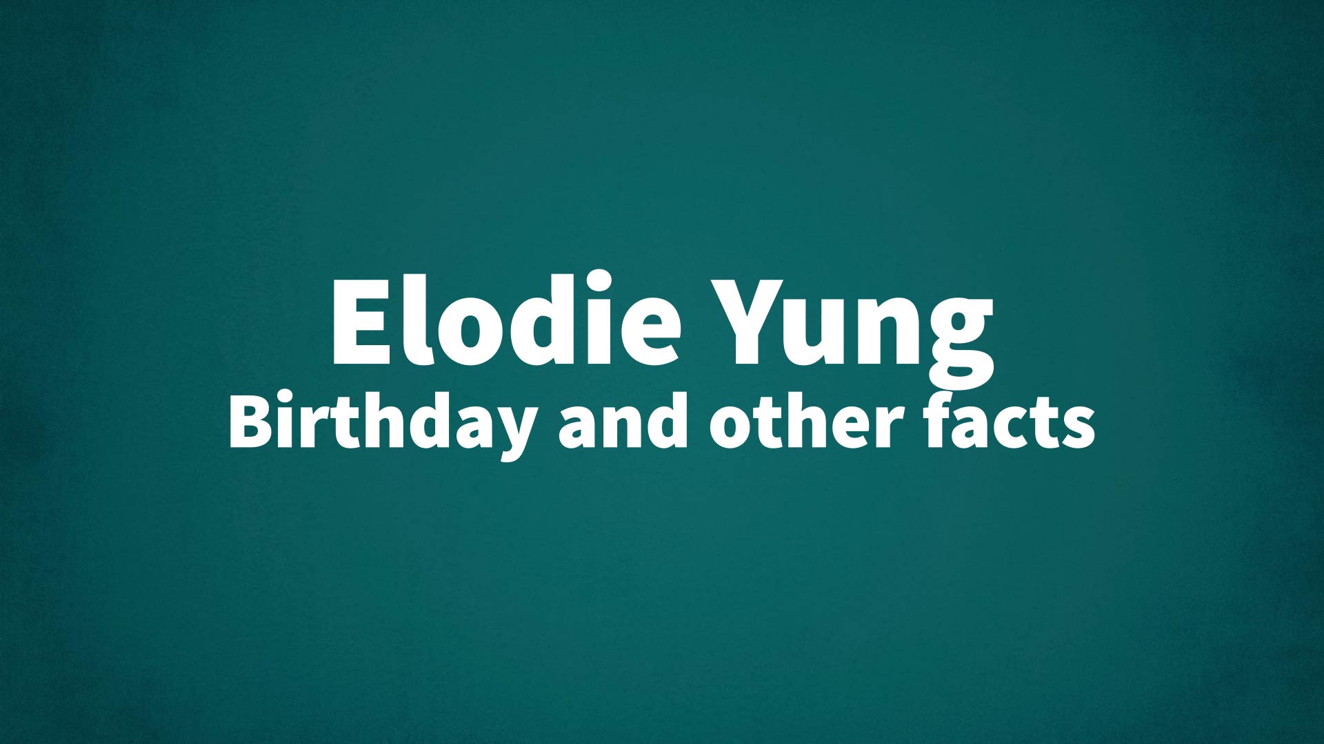 title image for Elodie Yung birthday