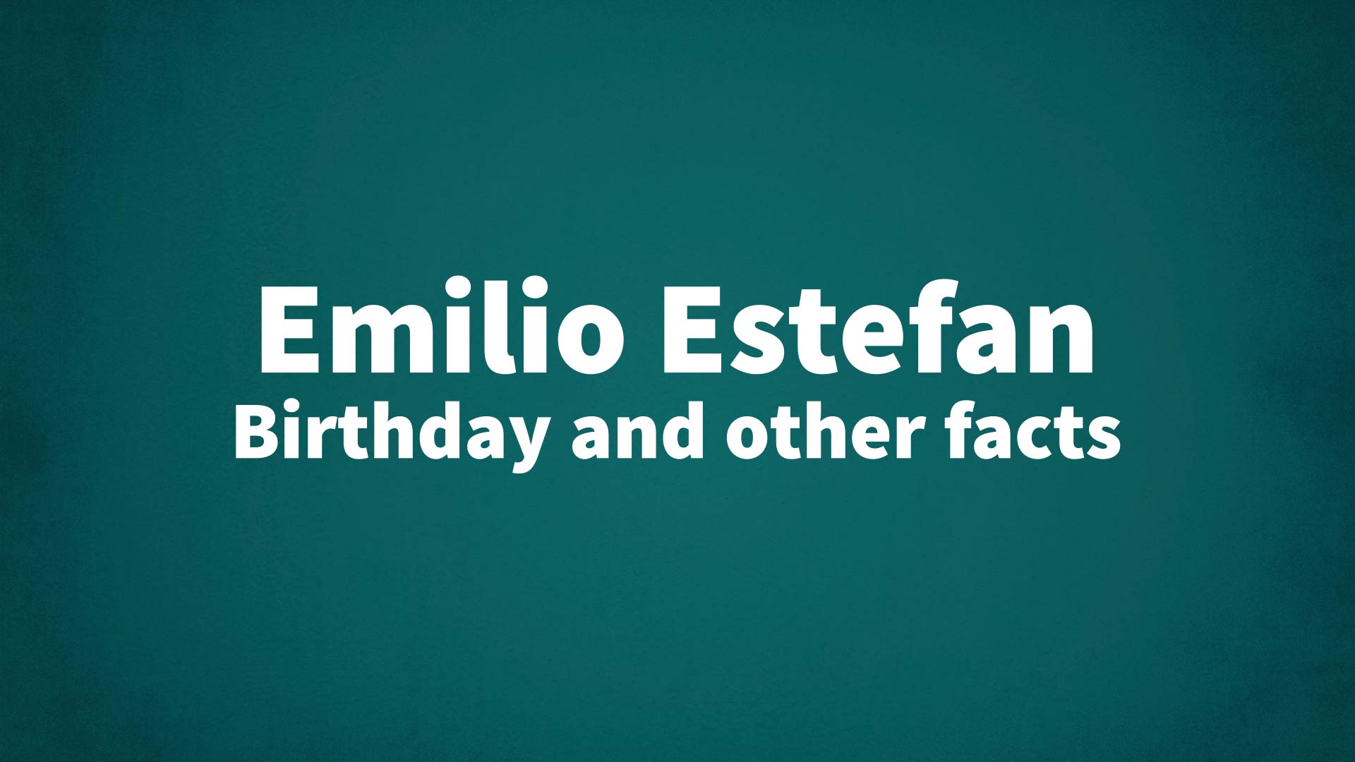 title image for Emilio Estefan birthday