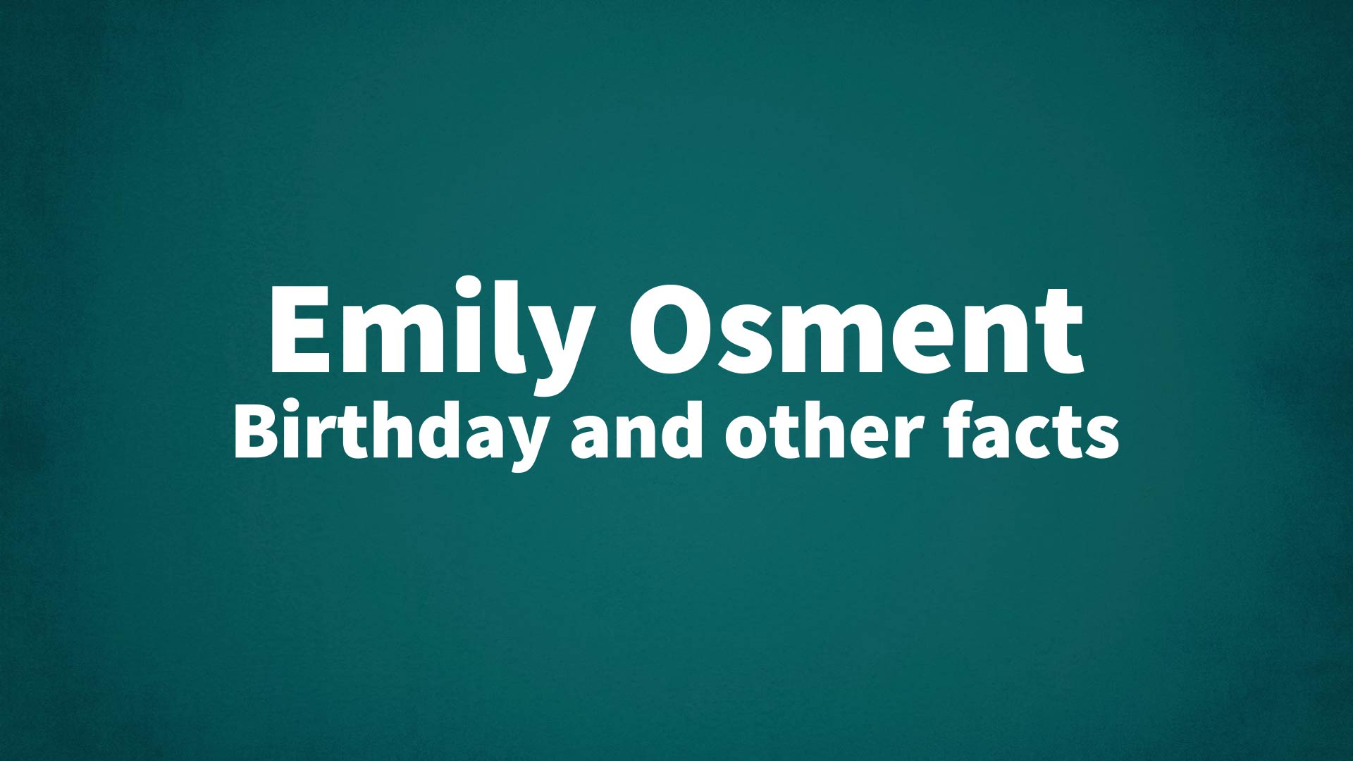 title image for Emily Osment birthday