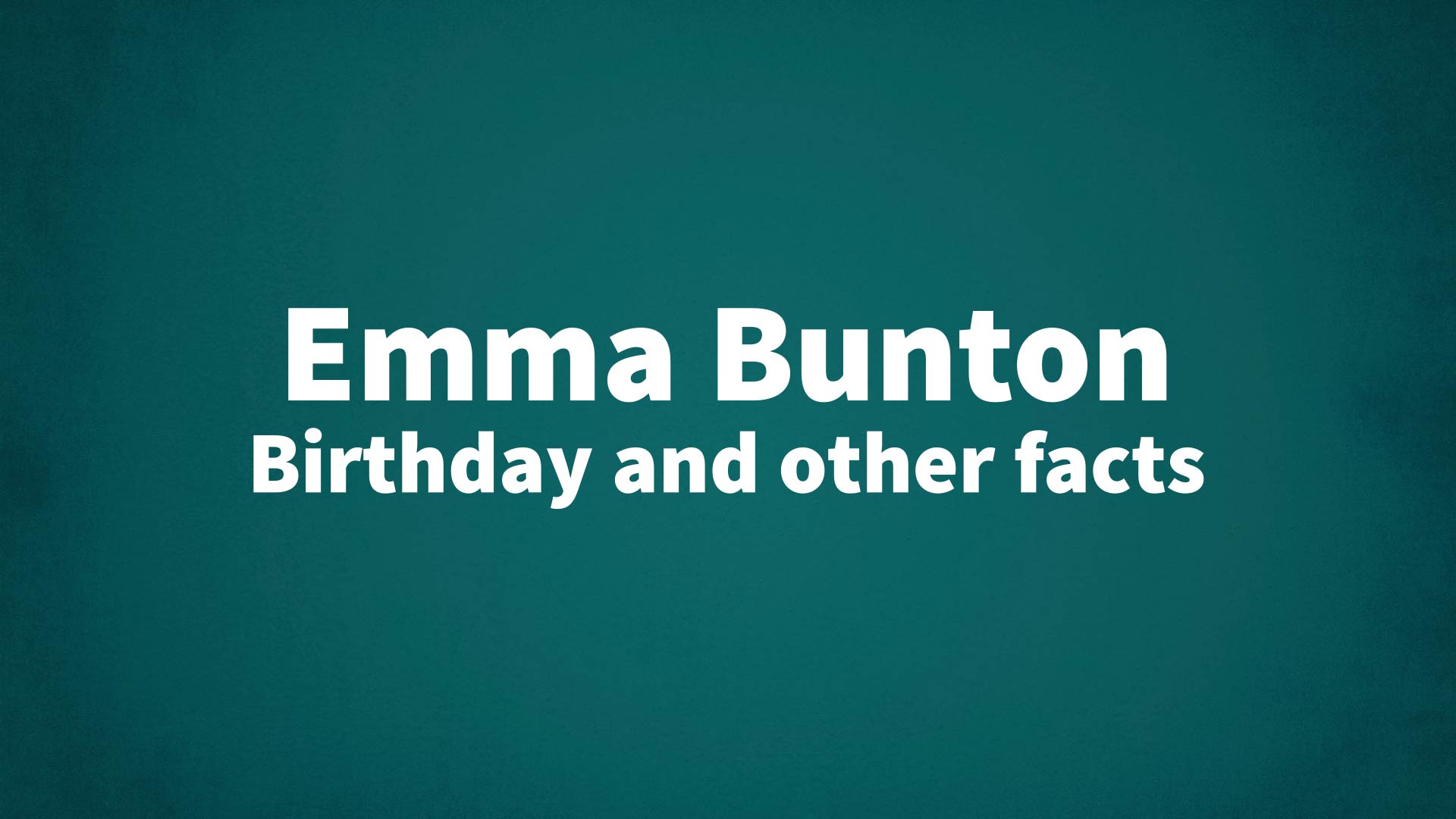 title image for Emma Bunton birthday