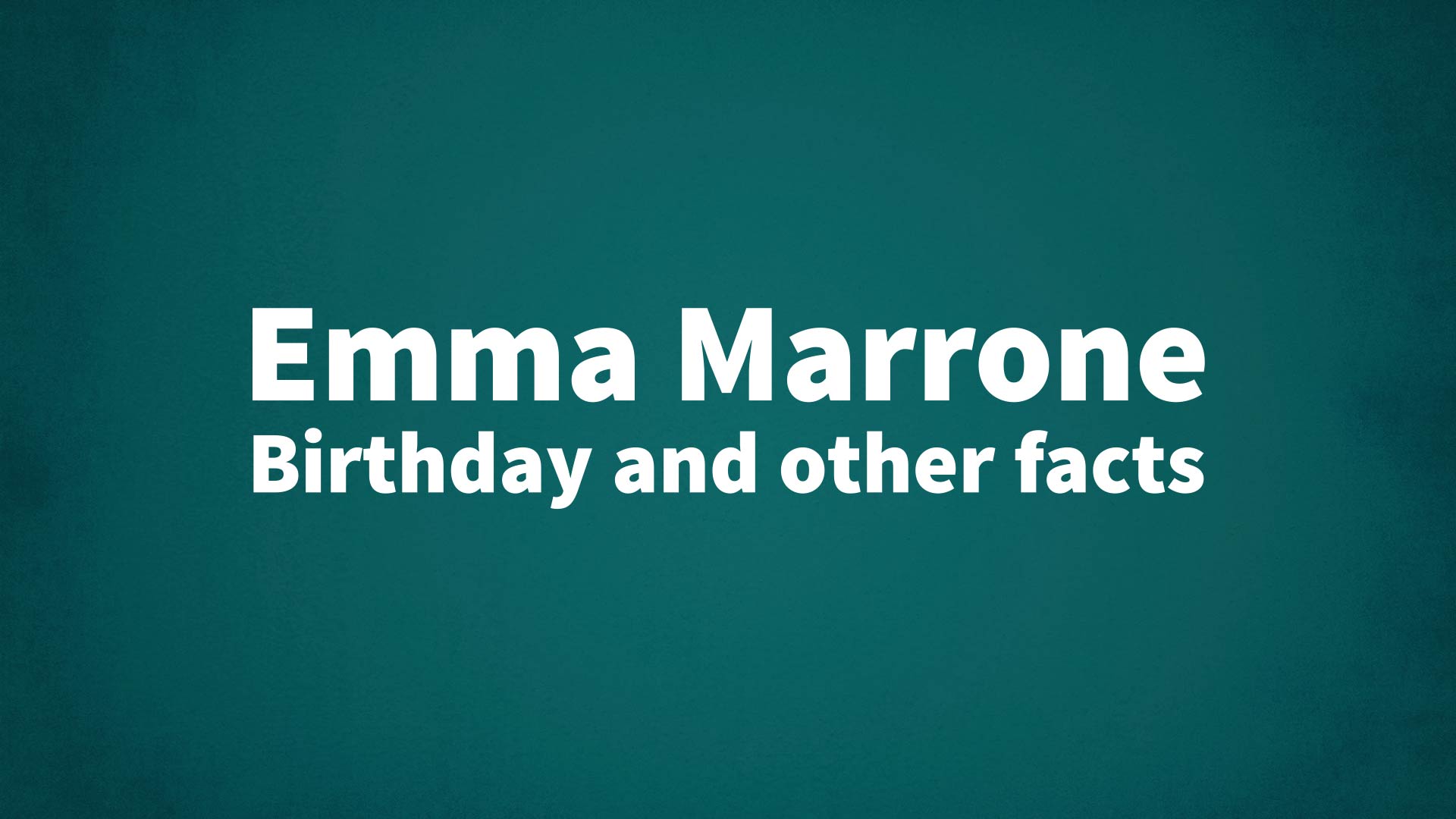 title image for Emma Marrone birthday
