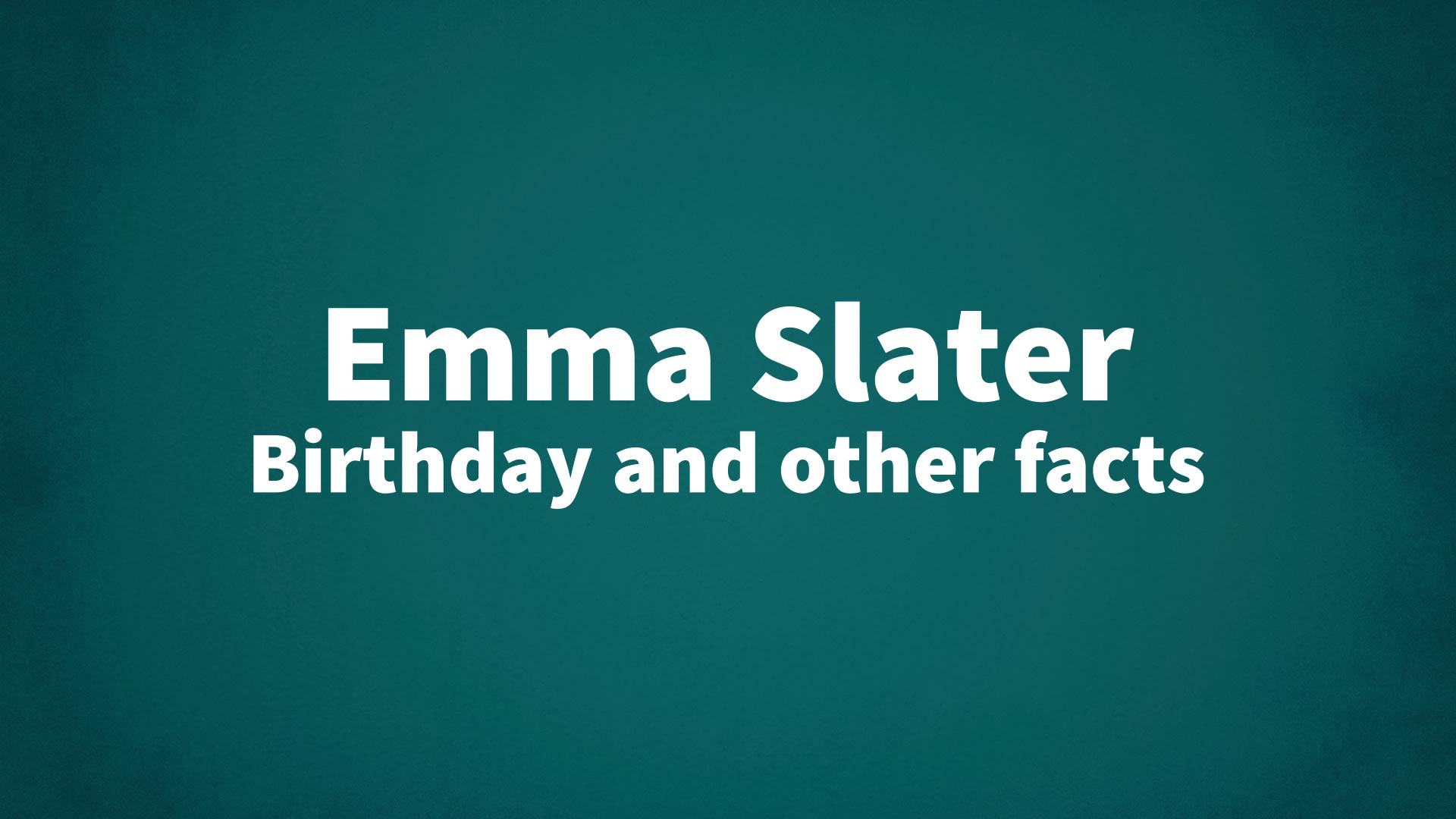title image for Emma Slater birthday