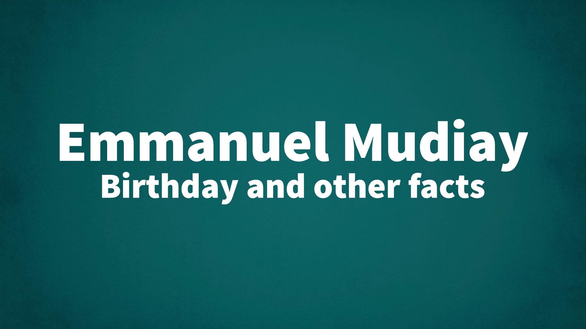 title image for Emmanuel Mudiay birthday