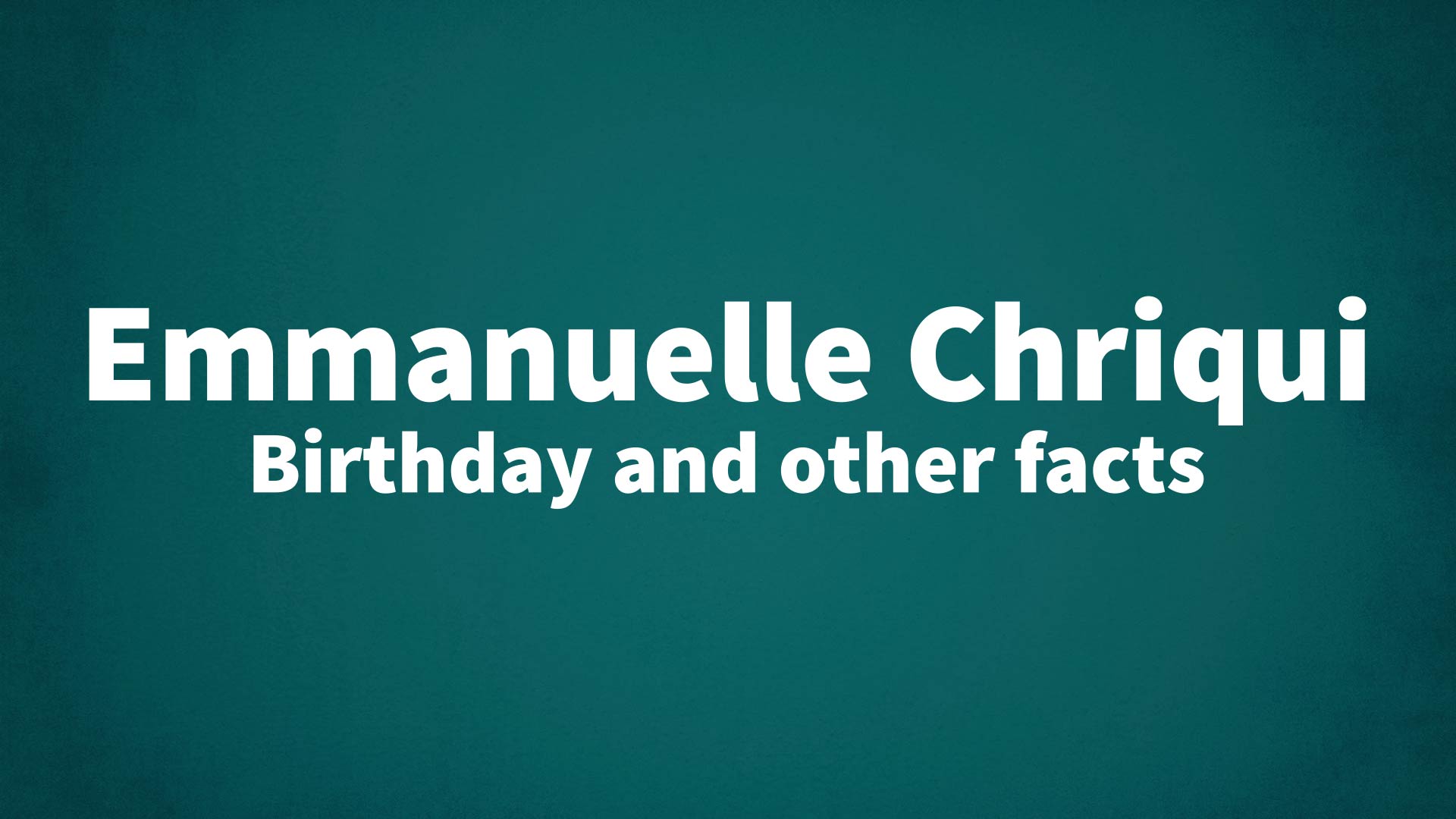 title image for Emmanuelle Chriqui birthday