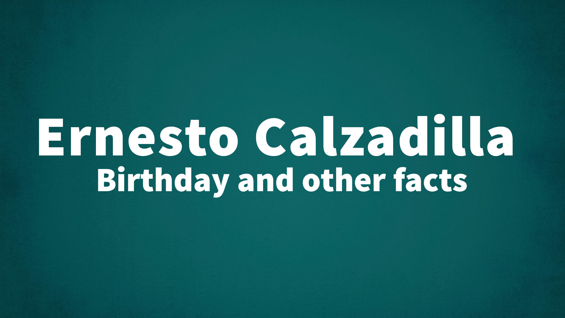 title image for Ernesto Calzadilla birthday