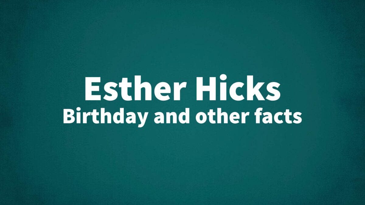 EstherHicks List Of National Days