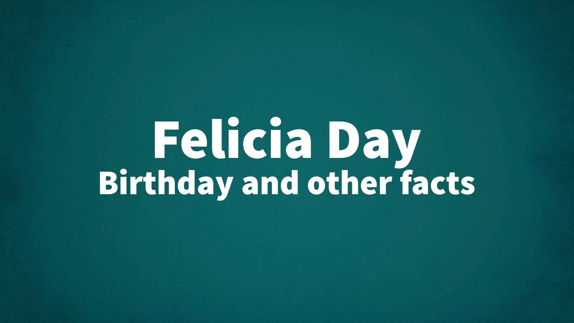 title image for Felicia Day birthday