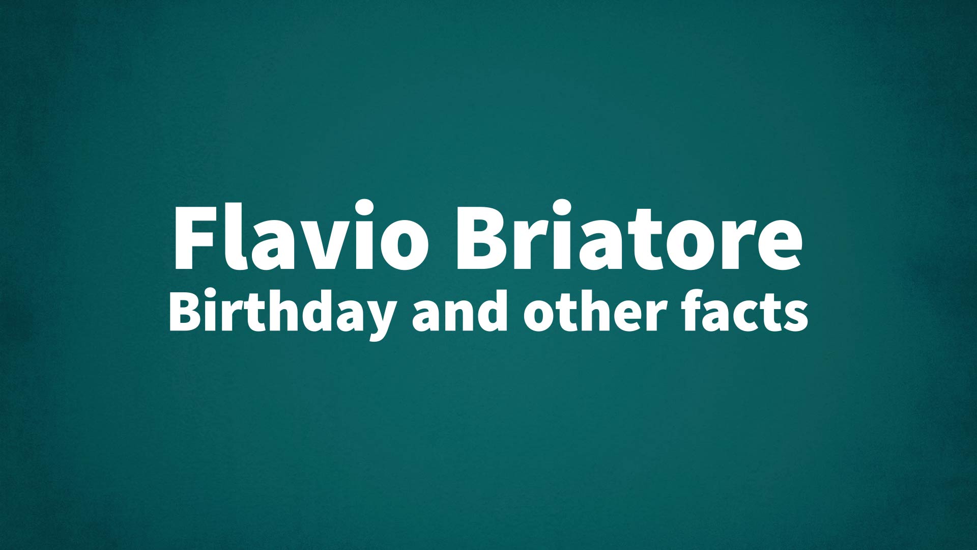 title image for Flavio Briatore birthday