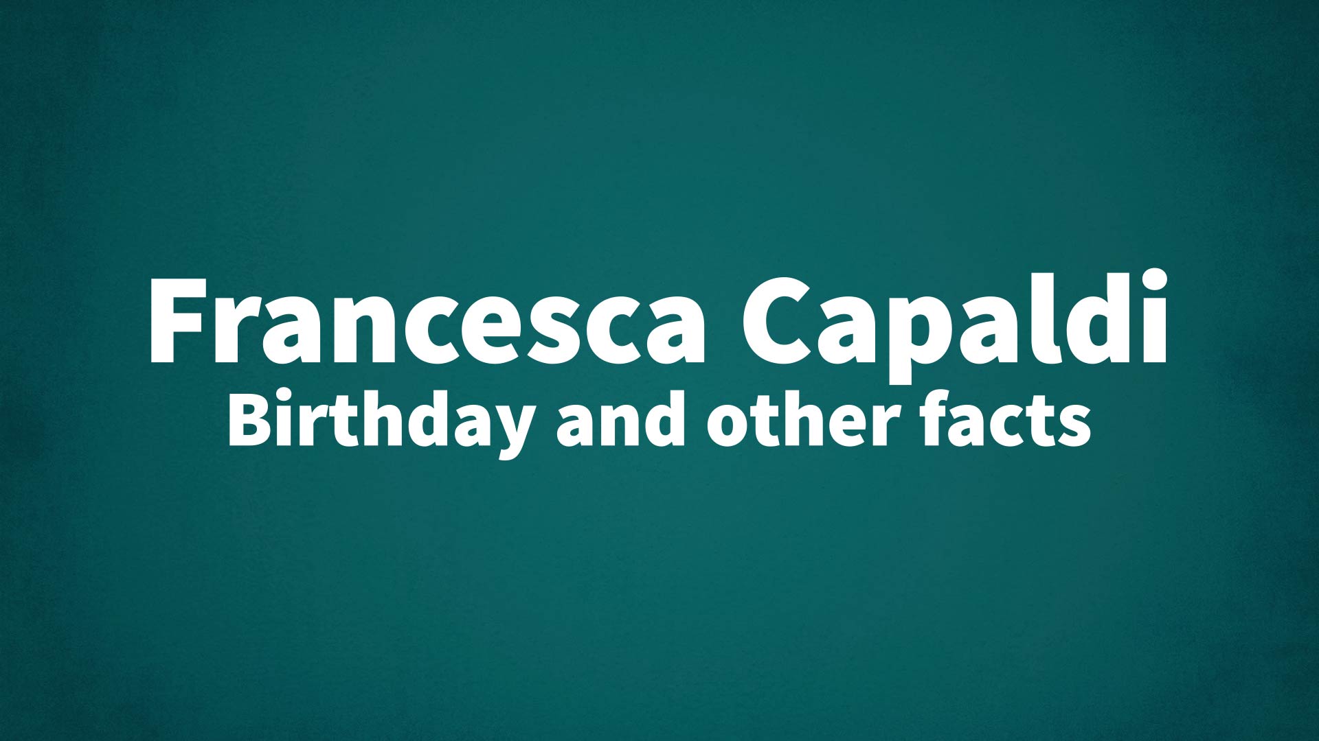 title image for Francesca Capaldi birthday