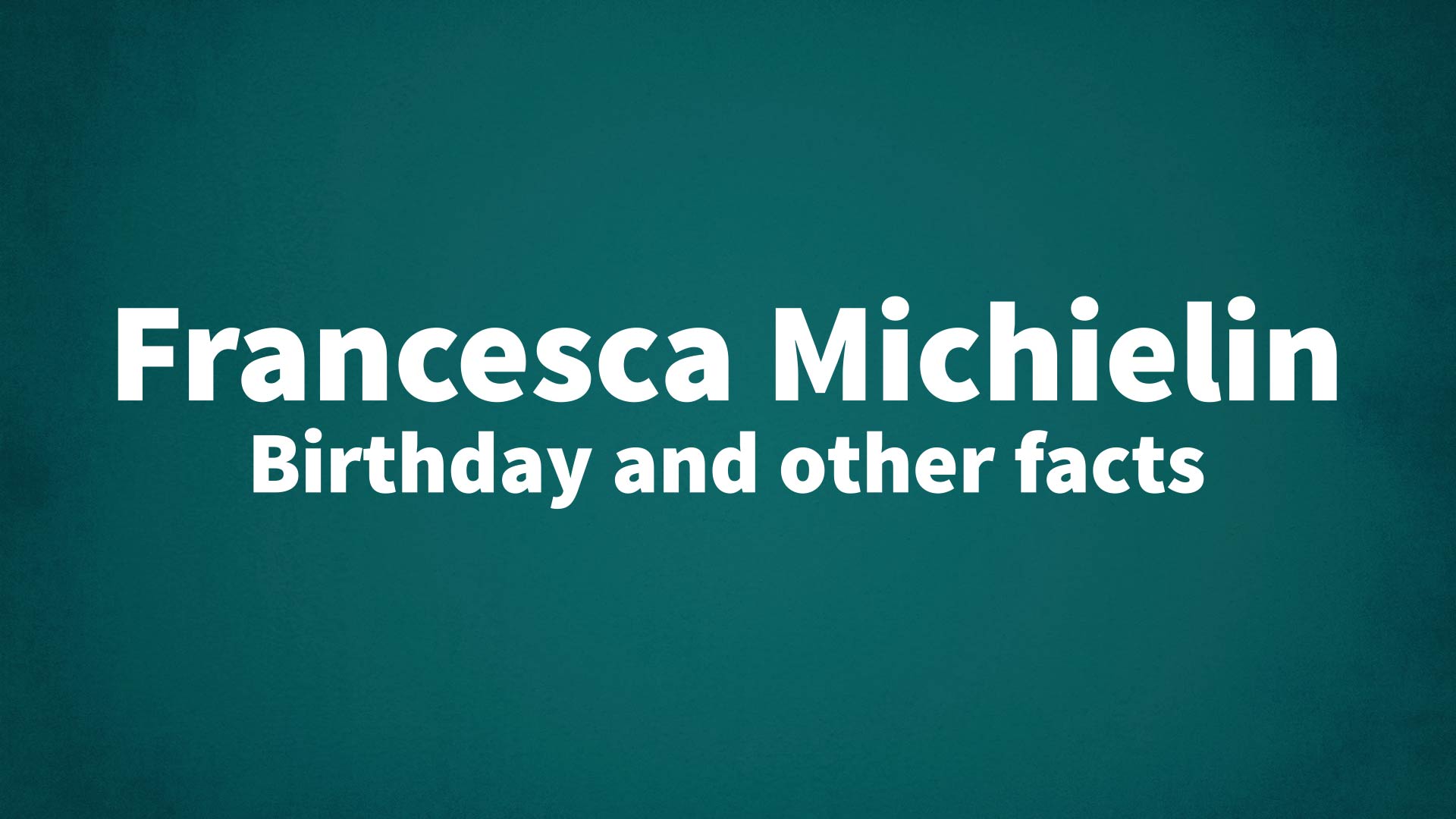 title image for Francesca Michielin birthday