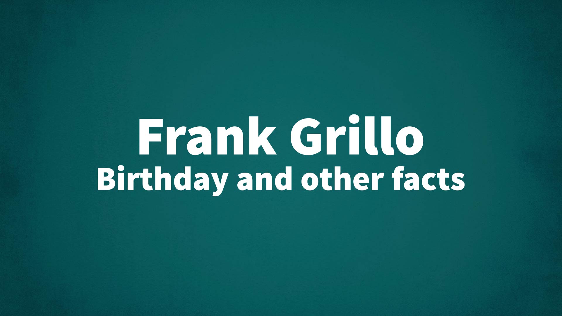 title image for Frank Grillo birthday