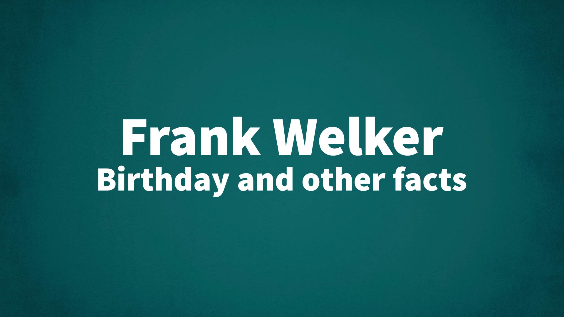 title image for Frank Welker birthday