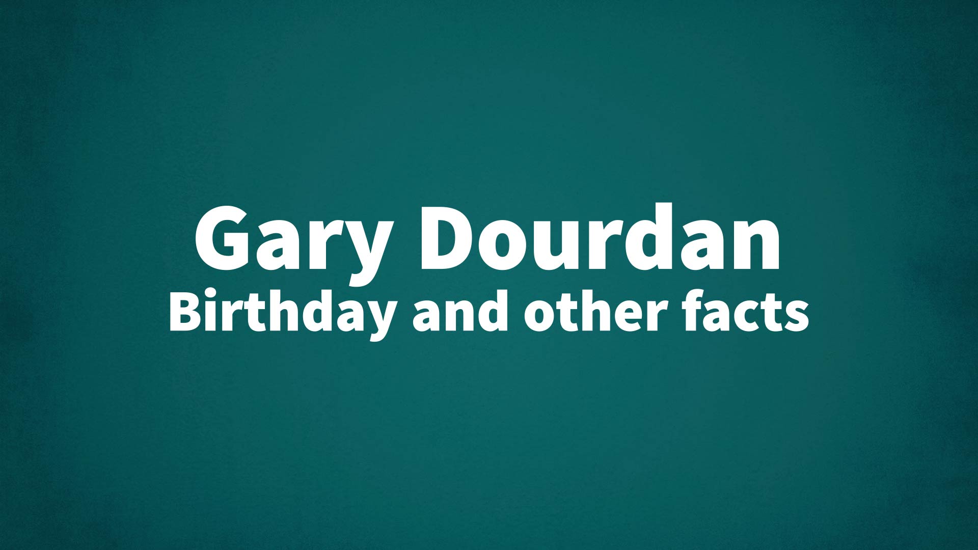 title image for Gary Dourdan birthday