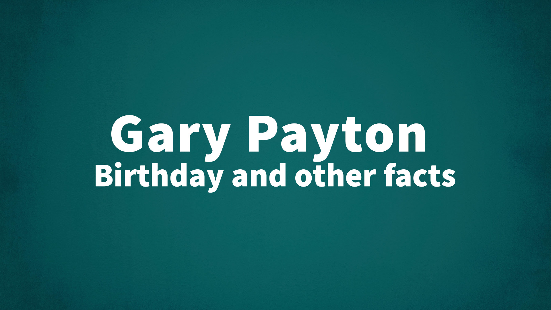 title image for Gary Payton birthday