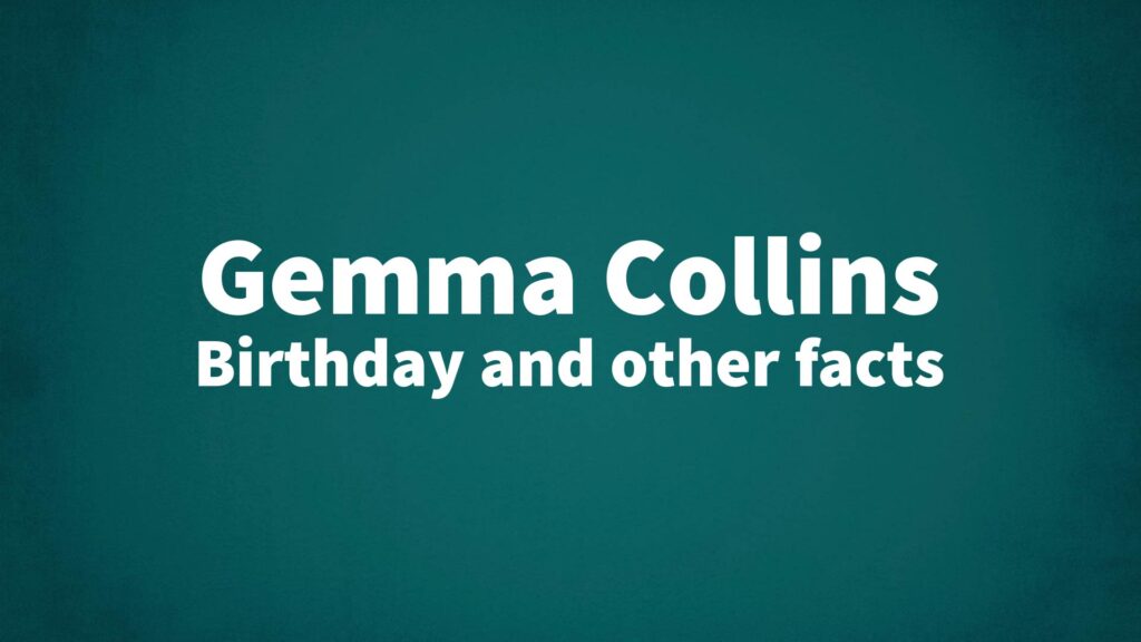 GemmaCollins List Of National Days