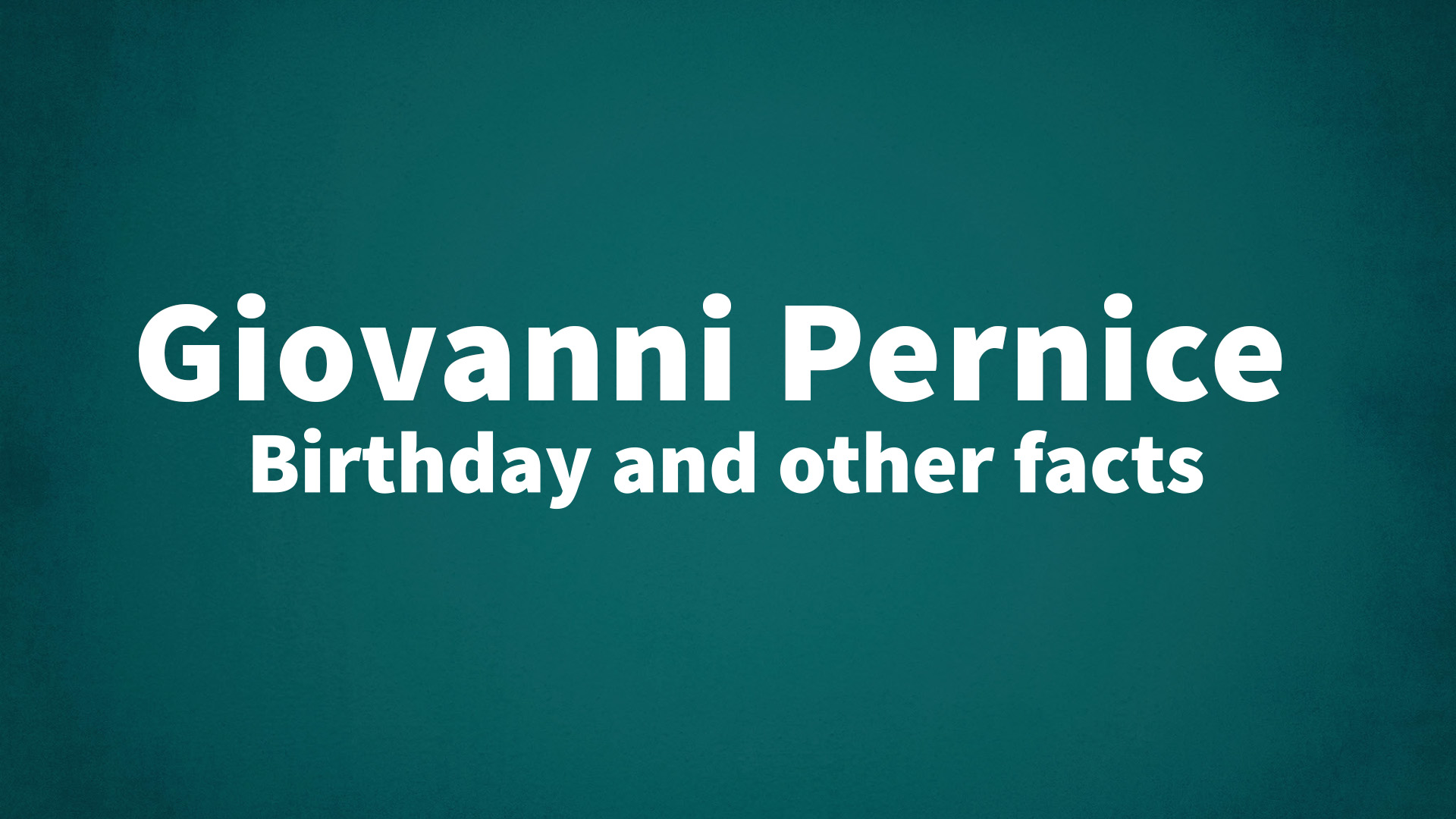 title image for Giovanni Pernice birthday