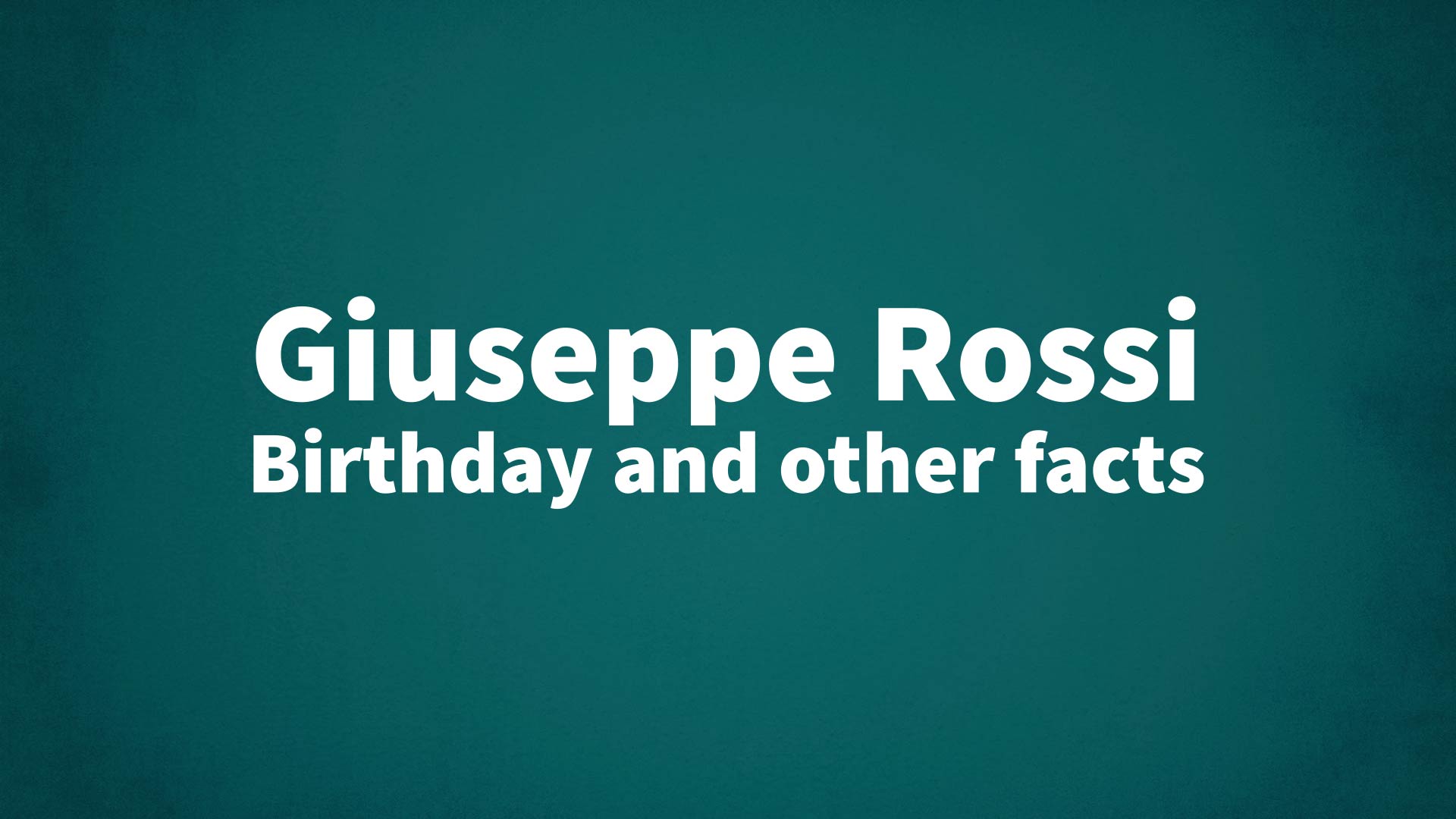 title image for Giuseppe Rossi birthday
