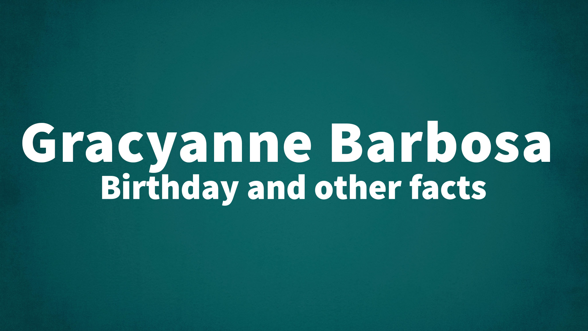 title image for Gracyanne Barbosa birthday