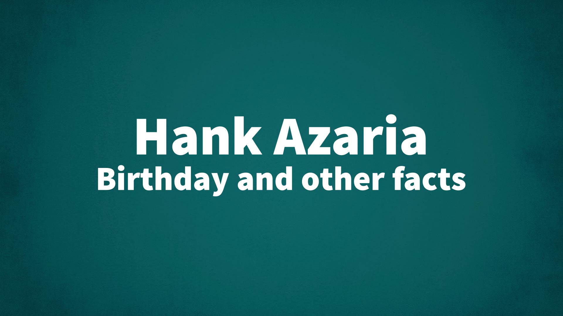 title image for Hank Azaria birthday
