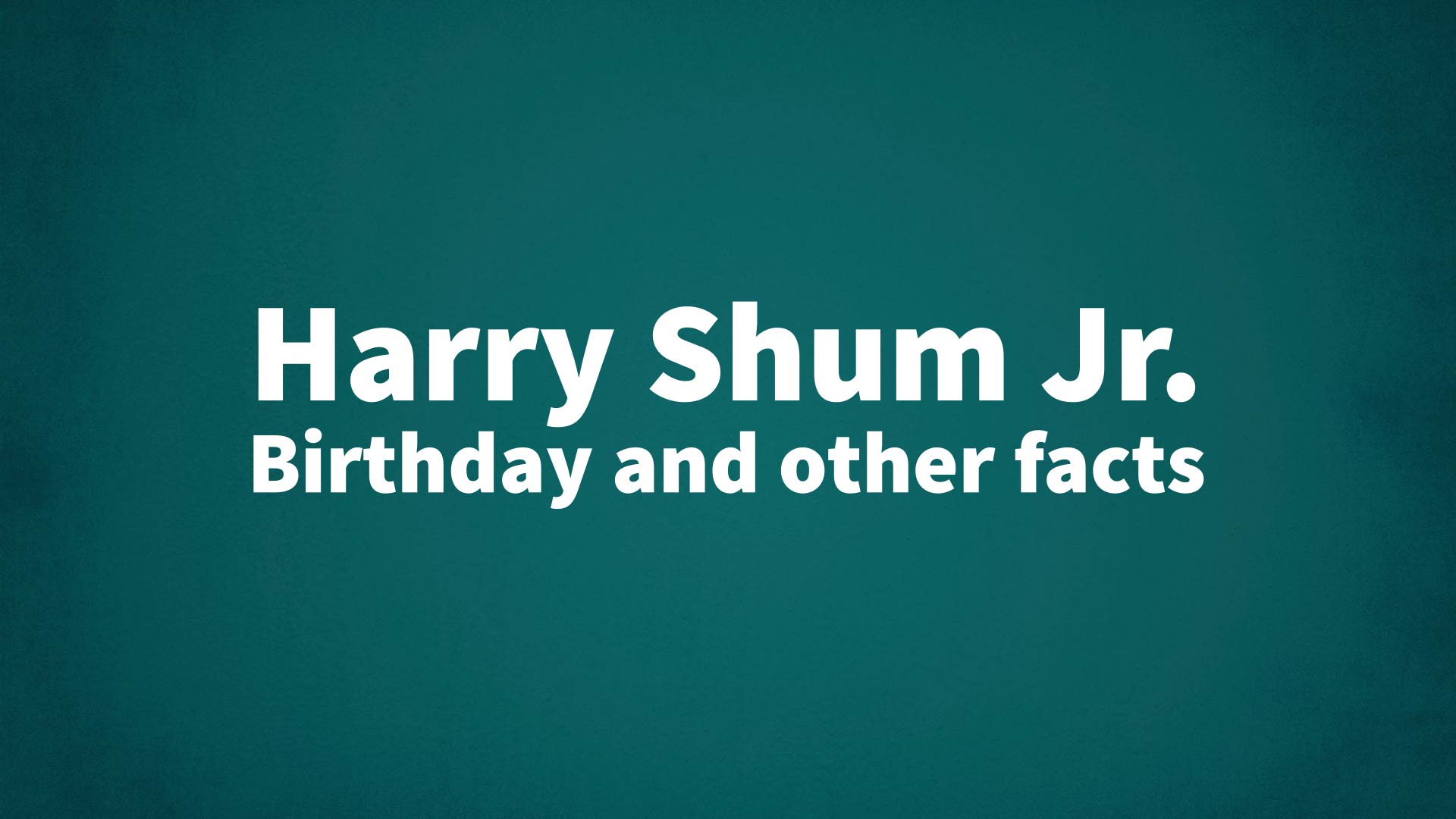 title image for Harry Shum Jr. birthday