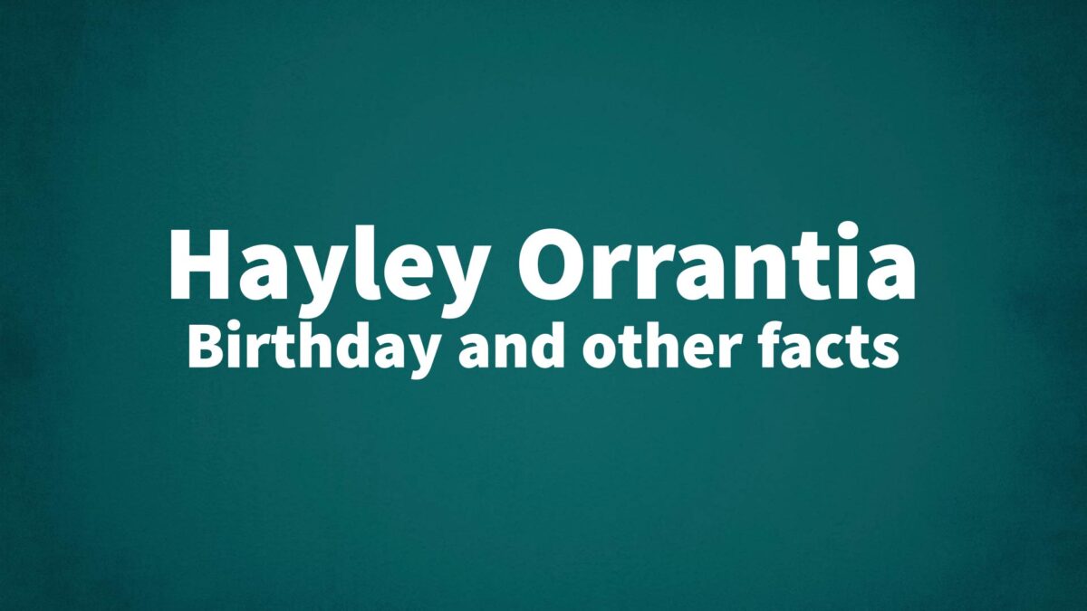 Hayley-Orrantia - List Of National Days
