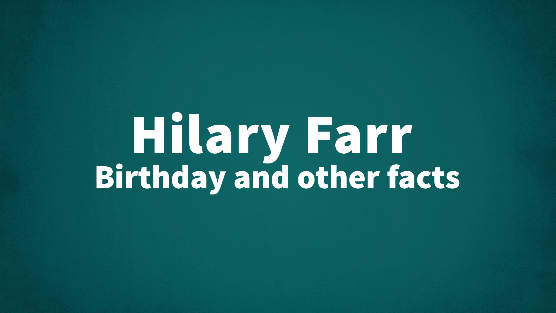 title image for Hilary Farr birthday