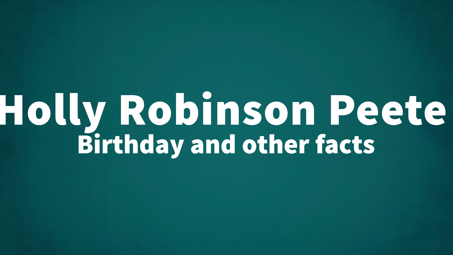 title image for Holly Robinson Peete birthday