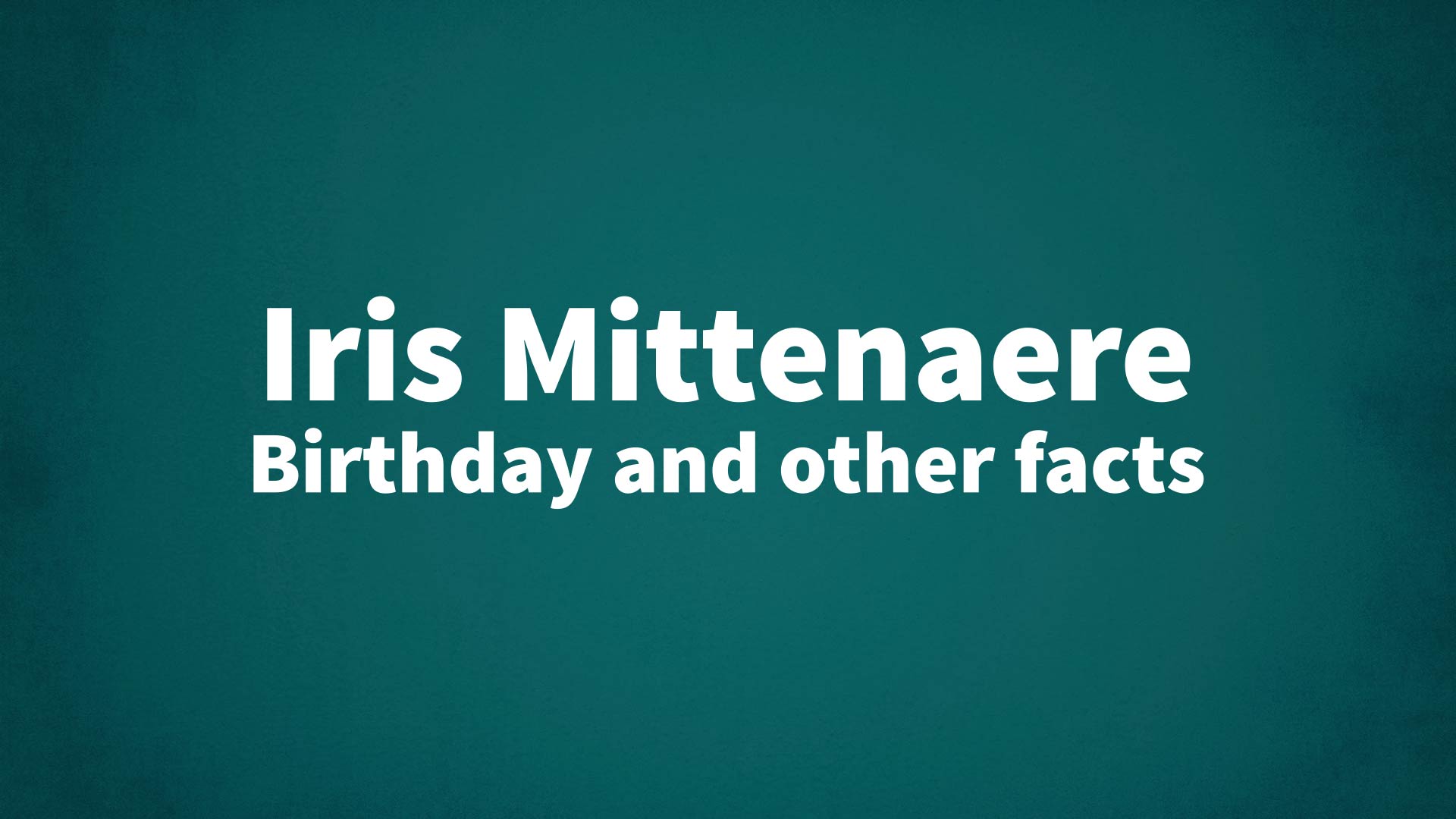 title image for Iris Mittenaere birthday