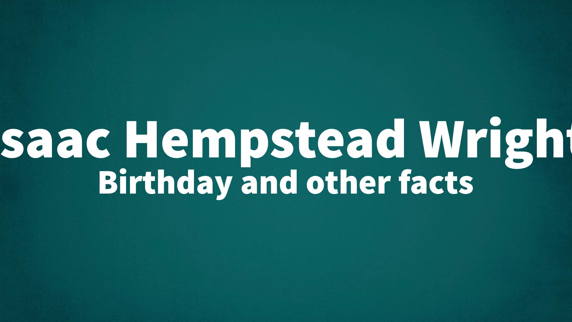 title image for Isaac Hempstead Wright birthday