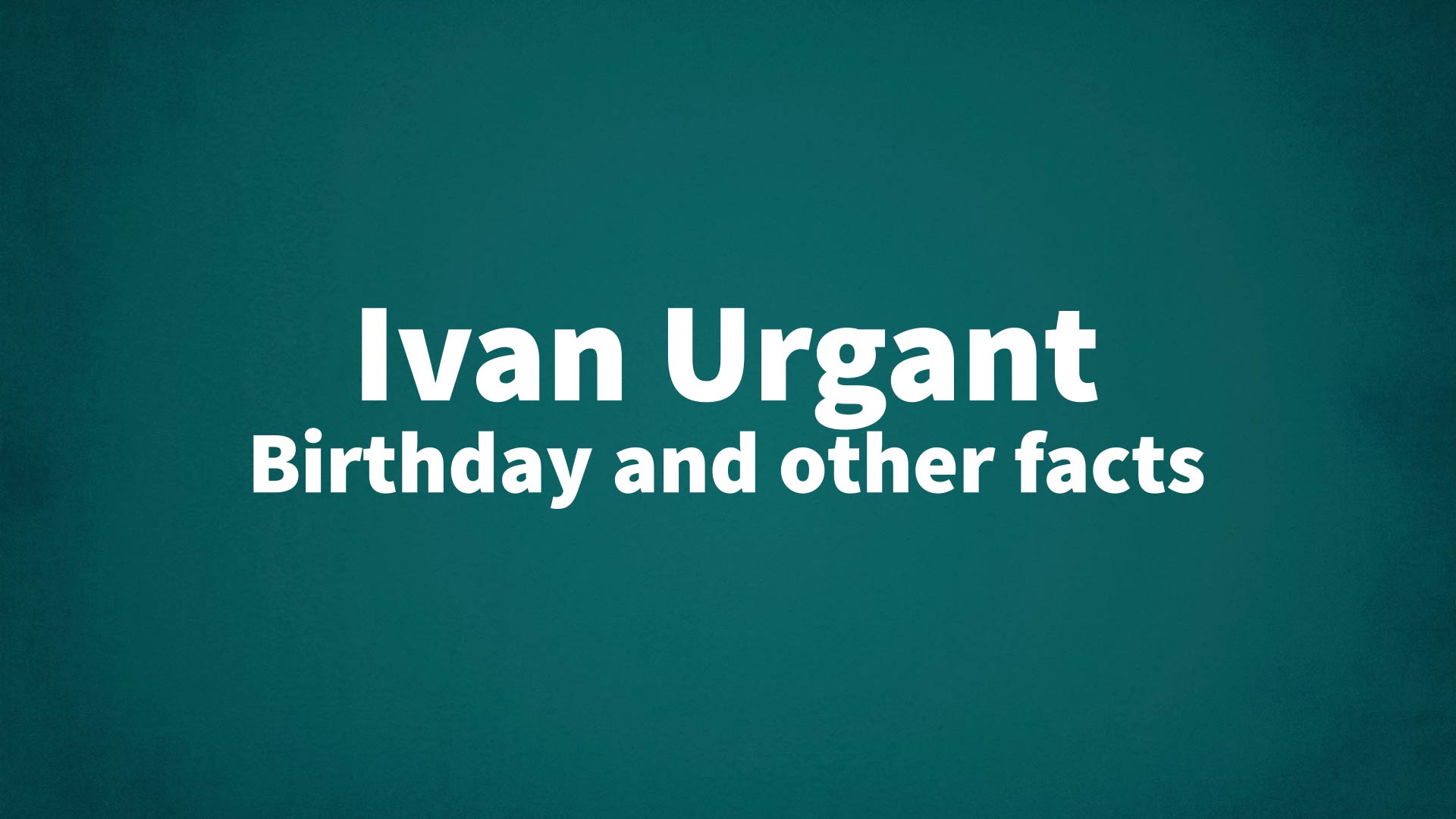 title image for Ivan Urgant birthday