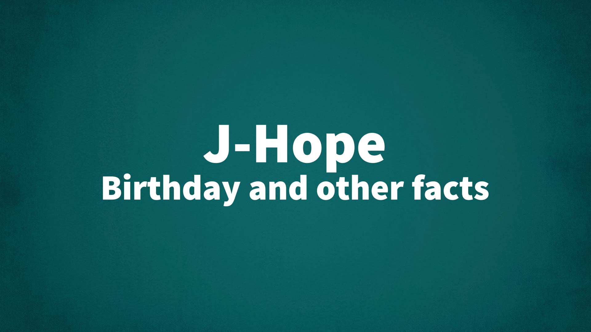 title image for J-Hope birthday