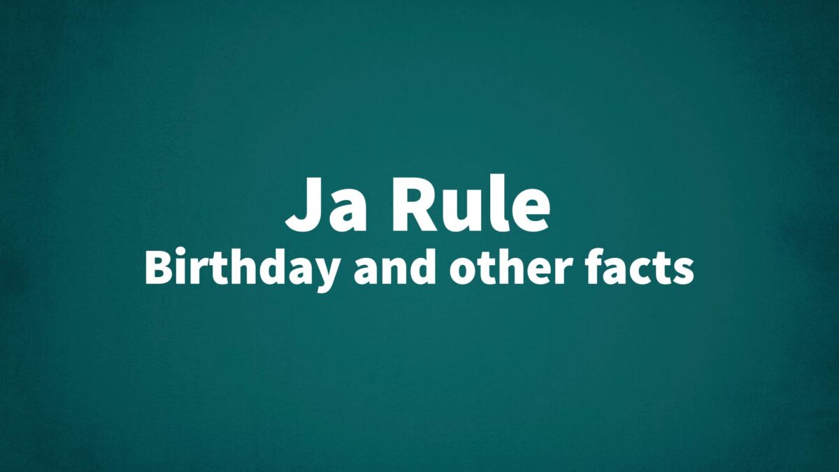JaRule List Of National Days