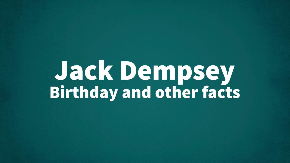 JackDempsey List Of National Days