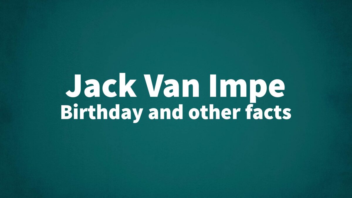 JackVanImpe List Of National Days