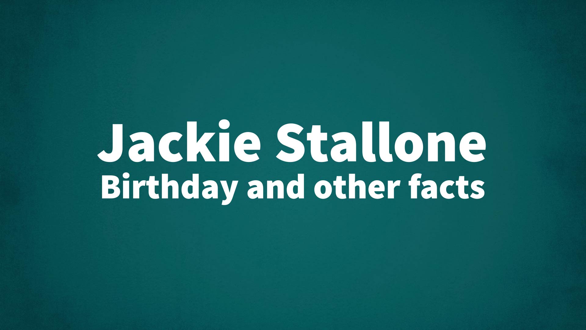 title image for Jackie Stallone birthday