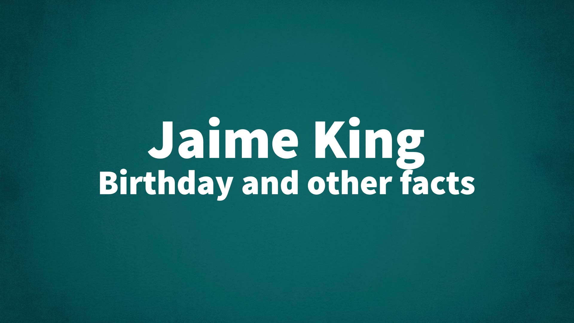 title image for Jaime King birthday