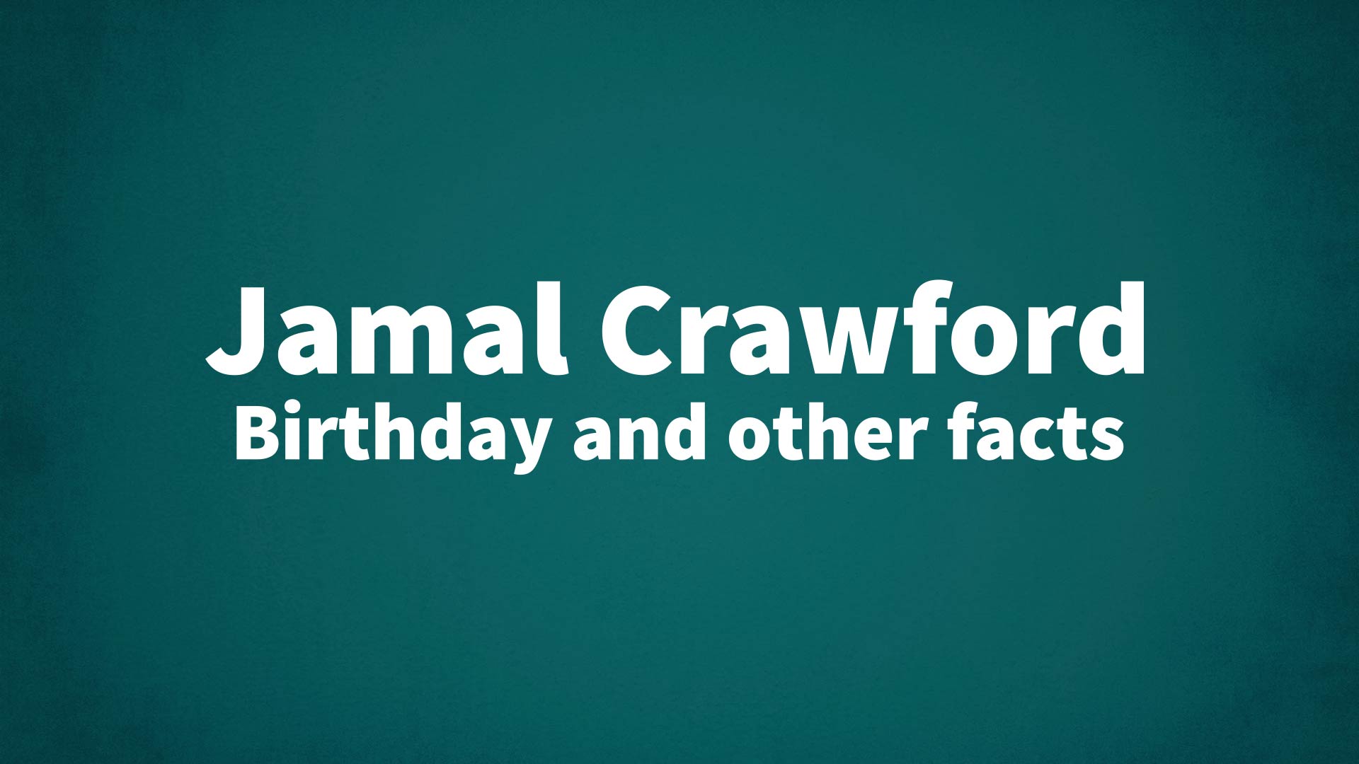 title image for Jamal Crawford birthday