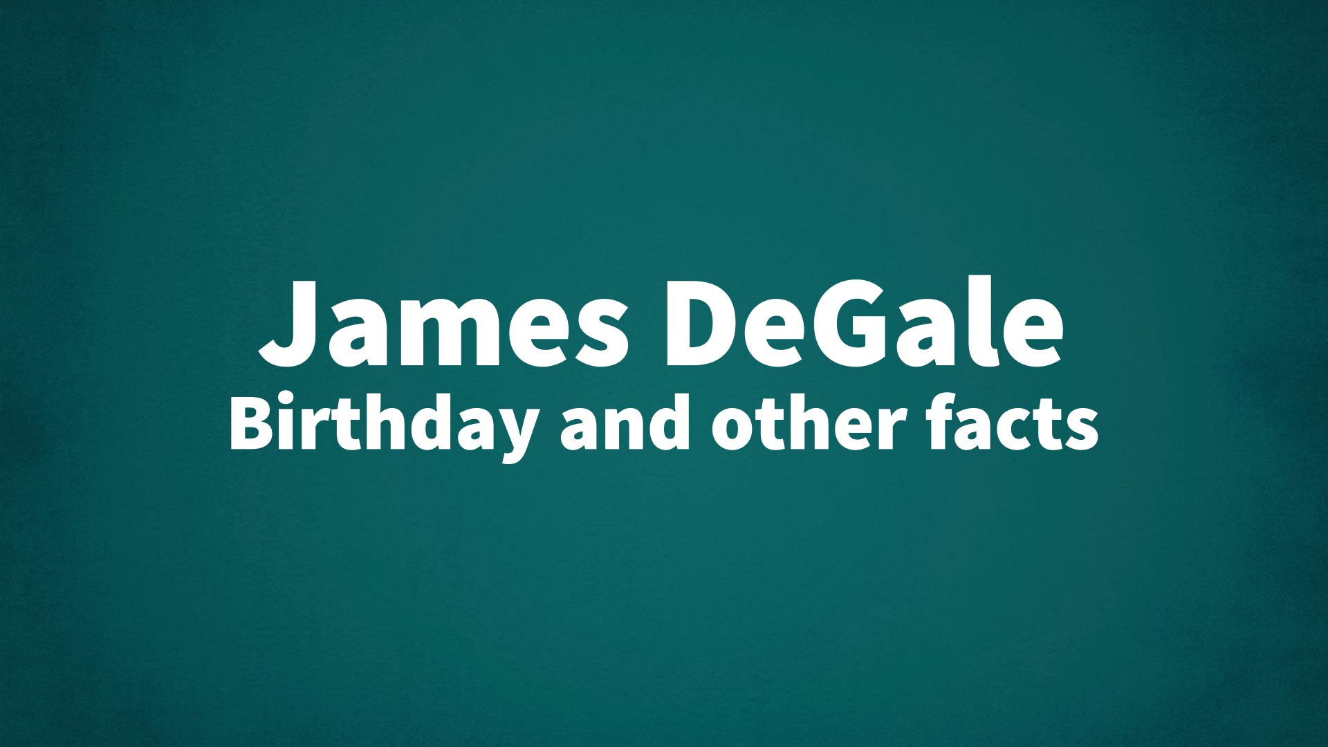 title image for James DeGale birthday
