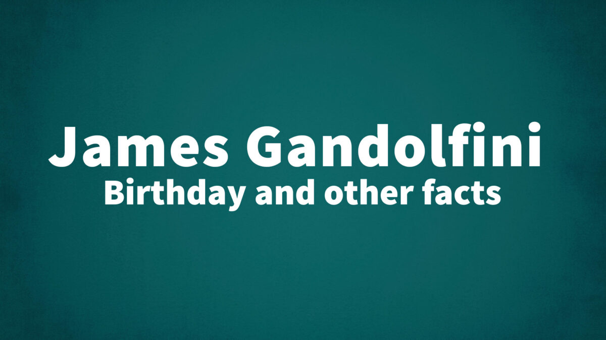 JamesGandolfini List Of National Days