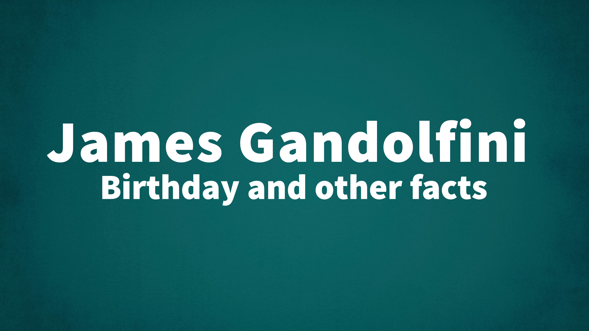 title image for James Gandolfini birthday